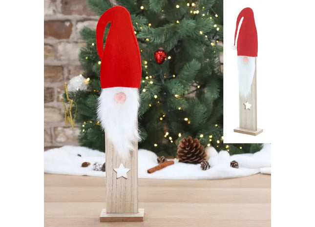 Mittlere Weihnachtsmann-Stele - Festliche Skulptur, 40 cm hoch TK Gruppe® Grosshandel 