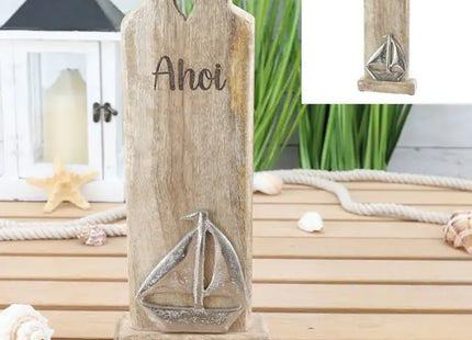 Mittlere 'Ahoi' Hausstele, Maritime Deko, Höhe ca. 32 cm – Ideal für den Eingangsbereich TK Gruppe® Grosshandel 