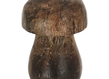 Mittlerer Deko-Pilz aus Mangoholz, 7cm hoch - Stilvolles Natur-Accessoire TK Gruppe® Grosshandel 