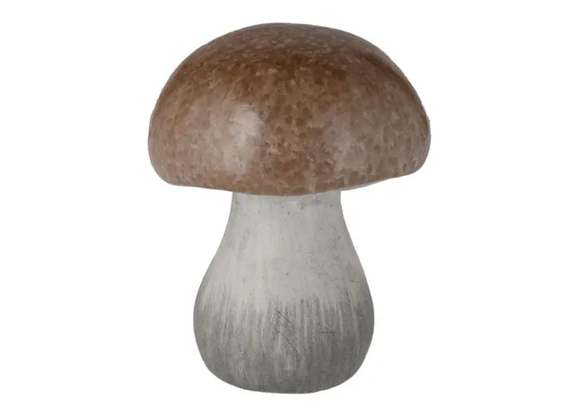 Mittlerer Deko-Pilz in Braun - Rustikales Flair, 12cm Höhe TK Gruppe® Grosshandel 