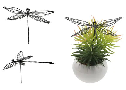 Mittlerer Libellen-Linienstecker, Dekorativer Gartenpfahl, 18cm TK Gruppe® Grosshandel 