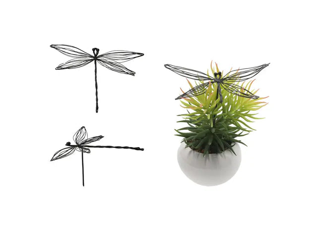 Mittlerer Libellen-Linienstecker, Dekorativer Gartenpfahl, 18cm TK Gruppe® Grosshandel 