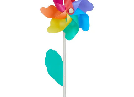 Mittleres Buntes Windrad 'Flower', 48 cm Höhe, 18 cm Durchmesser – Farbenfrohe Gartendeko TK Gruppe® Grosshandel 