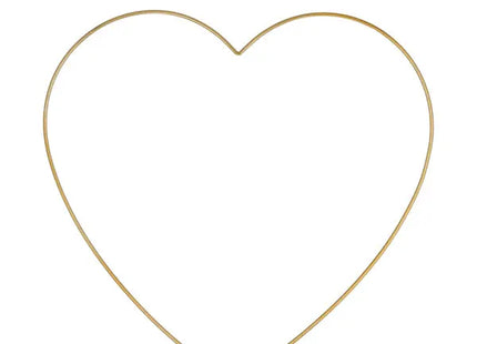 Mittleres Herz zum Hängen DIY, Gold, Dekoration, ca. 42x40cm - Stilvoll für Zuhause und Events TK Gruppe® Grosshandel 