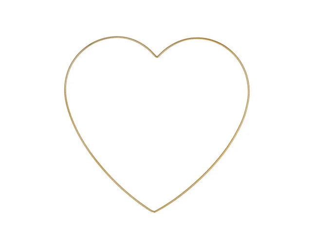 Mittleres Herz zum Hängen DIY, Gold, Dekoration, ca. 42x40cm - Stilvoll für Zuhause und Events TK Gruppe® Grosshandel 