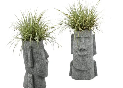 Moai Kopf Pflanzgefäß, Design 2, Höhe 43 cm TK Gruppe® Grosshandel 