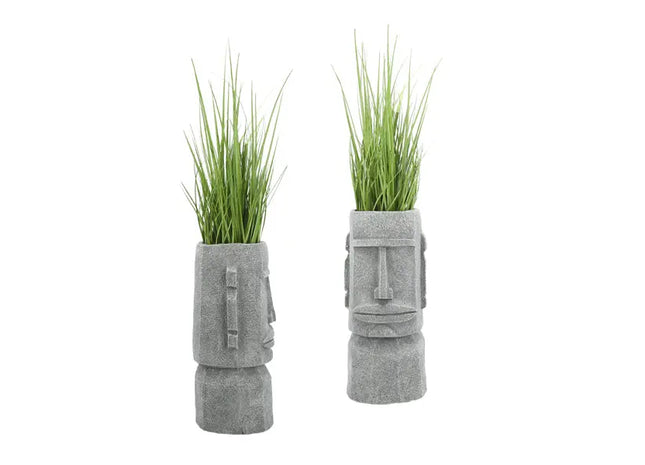 Moai Kopf Pflanztopf, Design 1, Höhe 46 cm TK Gruppe® Grosshandel 