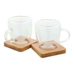 Mocaboo Espressotassen-Set: Transparentes Design, natürliche Eleganz TK Gruppe® Grosshandel 
