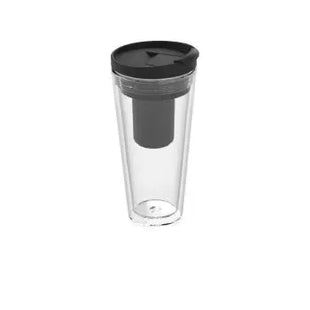 Mocha Isolierbecher mit Teesieb, 350ml, Transparent-Schwarz TK Gruppe® Grosshandel 