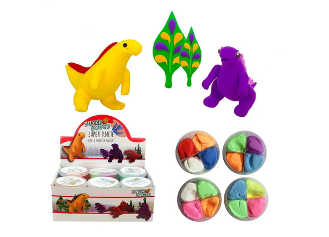 Modellierknete, 4-fach Neon, 28 g TK Gruppe® Grosshandel 