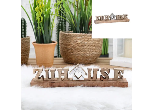 Moderne Deko-Schriftzug 'Zuhause' ca. 36cm – Stilvolles Wohndekor für ein gemütliches Heim TK Gruppe® Grosshandel 