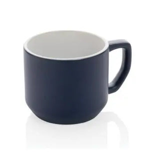 Moderne Keramiktasse - Navy Blau, Hochwertiger Becher, Spülmaschinenfest, Stilvolles Design TK Gruppe® Grosshandel 