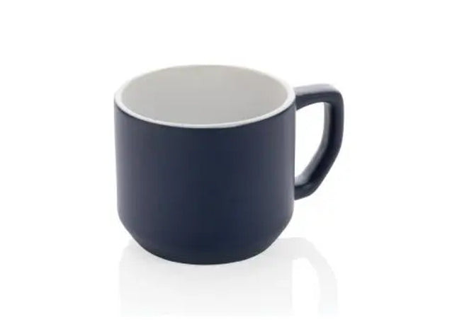 Moderne Keramiktasse - Navy Blau, Hochwertiger Becher, Spülmaschinenfest, Stilvolles Design TK Gruppe® Grosshandel 