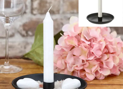 Moderne Mittelgroße Schwarze Schale mit Kerzenständer, Ø 15cm TK Gruppe® Grosshandel 