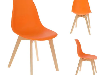 Moderner Stuhl Scandia, orange, 83cm Höhe – Skandinavisches Design für Zuhause & Büro TK Gruppe® Grosshandel 