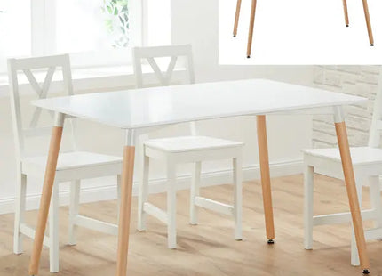 Moderner Weißer Tisch, Rechteckig, Ca. 120 x 80 cm TK Gruppe® Grosshandel 