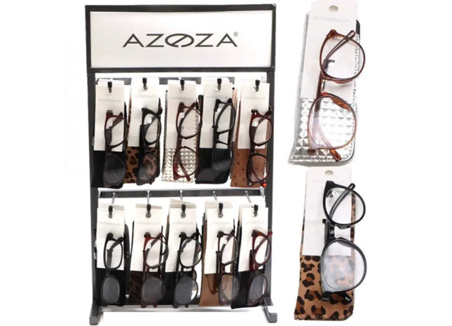 Modische Lesebrillen-Kollektion, 60 Stück mit Metallständer - Vielfältige Sehhilfen TK Gruppe® Grosshandel 