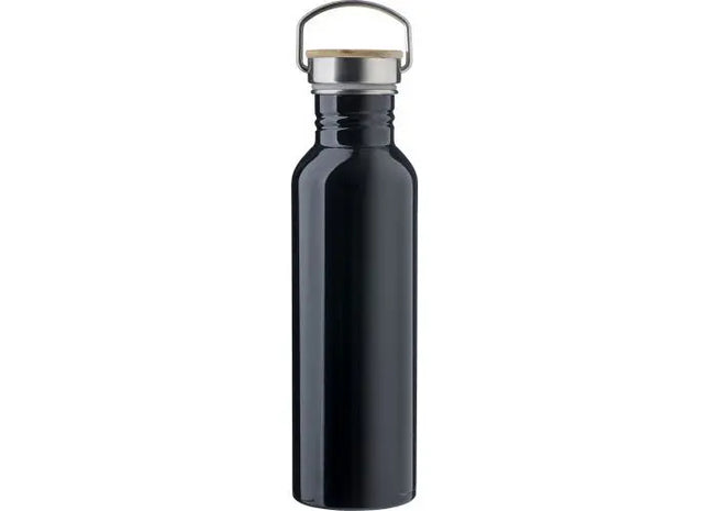 Mohnblume Edelstahl-Wasserflasche, 500ml, Schwarzes Finish TK Gruppe® Grosshandel 