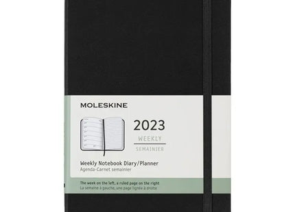 Moleskine 12M Hardcover Wochenkalender L - Schwarz, Premium Planer TK Gruppe® Grosshandel 