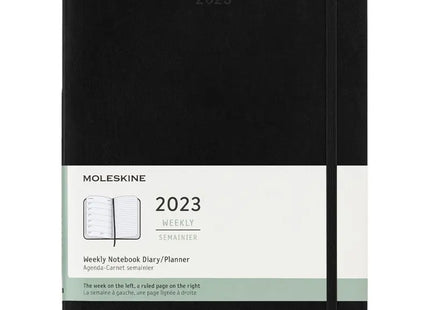 Moleskine 12M Softcover Wochenkalender XL - Schwarz, Premium Planer TK Gruppe® Grosshandel 