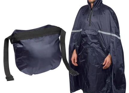 Monte Carlo Regenponcho in Dunkelblau - Eleganter Wetterschutz TK Gruppe® Grosshandel 