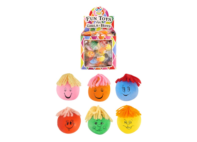 Moody Squeeze Gesichter, 3-4 cm, Verschiedene Farben - Stressabbau Spielzeug TK Gruppe® Grosshandel 