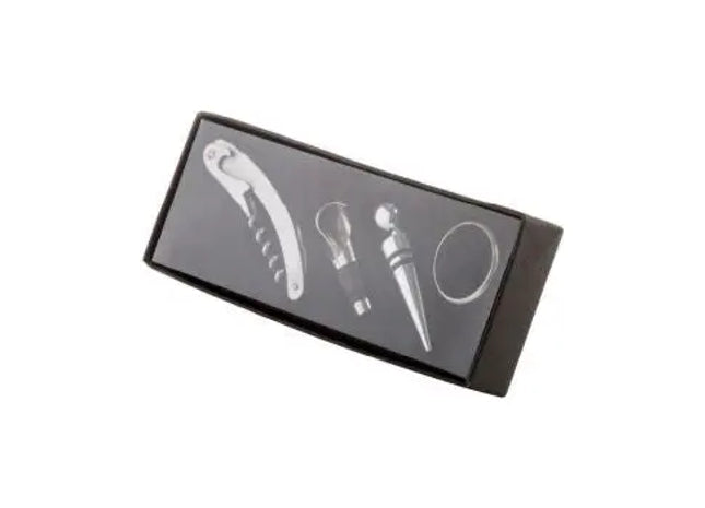 Moristel Elegantes Weinset - Silber, Modernes Wein-Zubehör TK Gruppe® Grosshandel 
