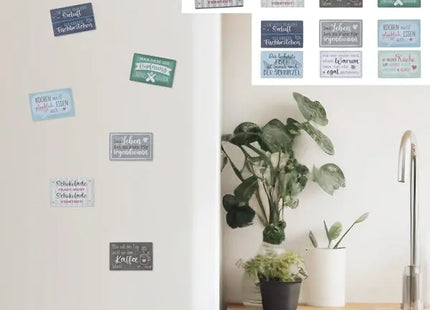Motivationsmagnet-Sprüche, 2er Set mit je 6 Zitaten - Dekorativ & Inspirierend TK Gruppe® Grosshandel 