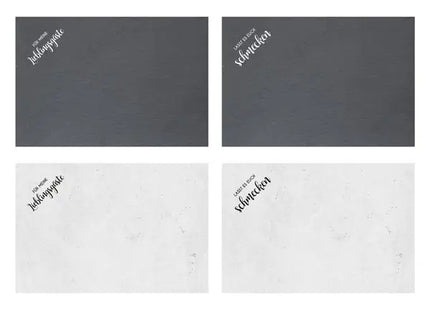 Motivierende Spruch-Platzmatten, 4er-Set, 44x29cm – Tischdekoration TK Gruppe® Grosshandel 
