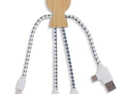 Mr. Bio Bambus Ladekabel von Xoopar - Naturfarben TK Gruppe® Grosshandel 