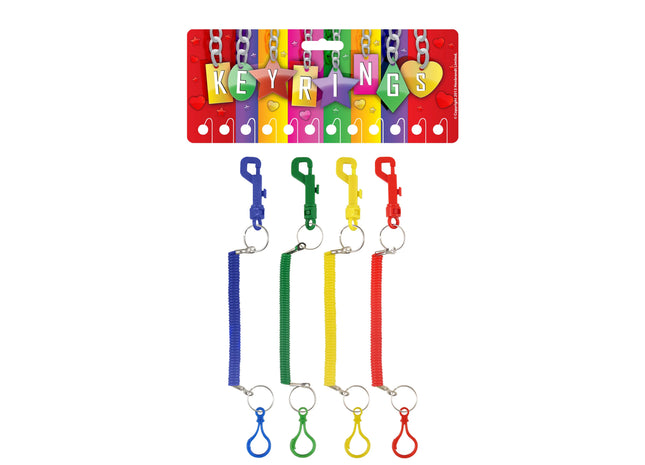Multifunktionale Spirale 12 cm mit Clip – 4 verschiedene Farben, vielseitig einsetzbar TK Gruppe® Grosshandel 