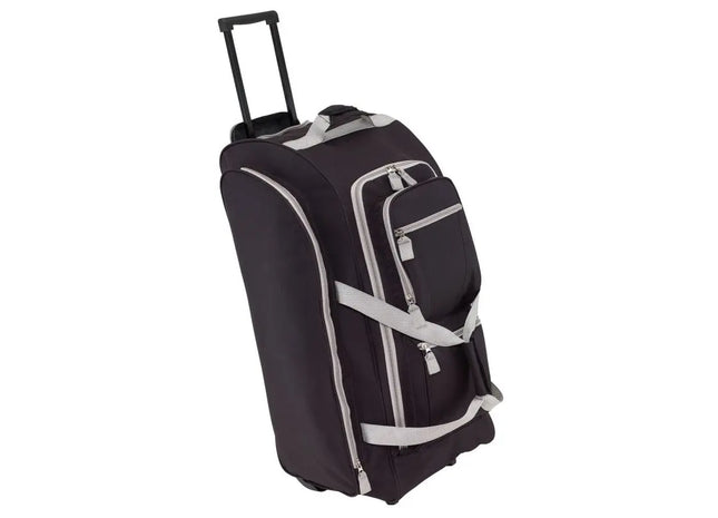 Multifunktionale Trolley-Reisetasche 9P - Stilvolle Reisetasche in Grau-Schwarz TK Gruppe® Grosshandel 