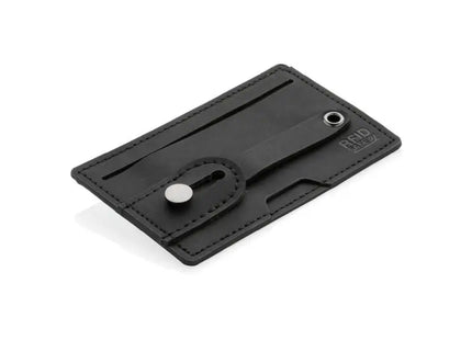 Multifunktionaler 3-in-1 RFID-Kartenhalter für Smartphones - Elegant in Schwarz TK Gruppe® Grosshandel 