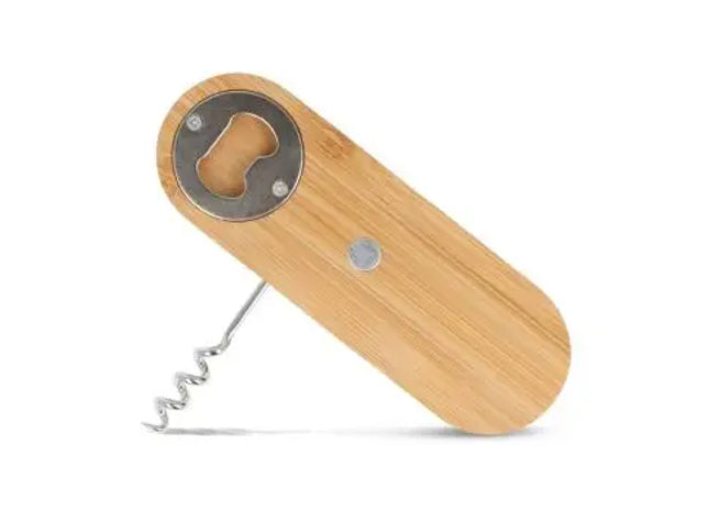 Multifunktionaler Flaschenöffner aus Bambus in Natur – Vielseitig & Ökologisch, Ideal für jeden Haushalt, 100mm TK Gruppe® Grosshandel 