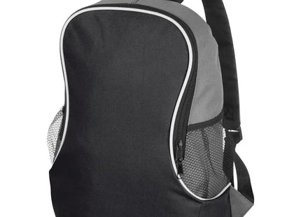 Multifunktionaler Schwarzer Polyester-Rucksack mit Praktischen Seitenfächern TK Gruppe® Grosshandel 