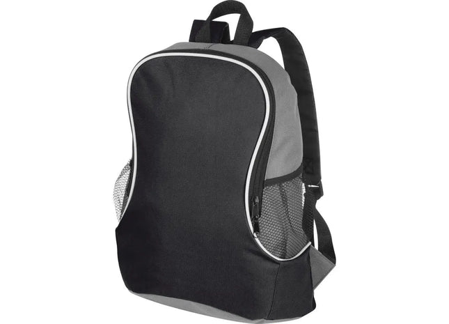 Multifunktionaler Schwarzer Polyester-Rucksack mit Praktischen Seitenfächern TK Gruppe® Grosshandel 