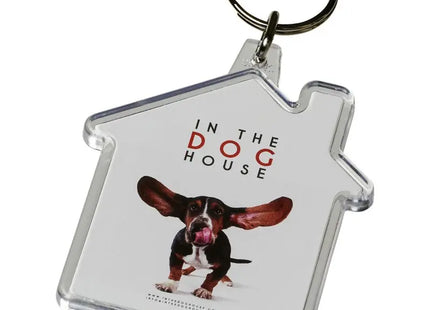 Multifunktionaler Transparenter Schlüsselanhänger in Hausform – Klar & Praktisch TK Gruppe® Grosshandel 