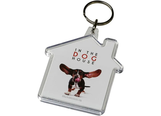 Multifunktionaler Transparenter Schlüsselanhänger in Hausform – Klar & Praktisch TK Gruppe® Grosshandel 