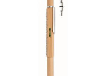 Multifunktions-Stift TOOLBAM aus Bambus - Holz - Vielseitig & Umweltfreundlich TK Gruppe® Grosshandel 