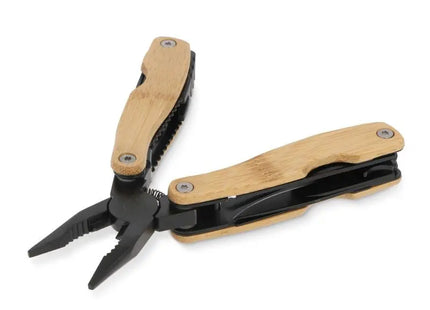 Multifunktionswerkzeug aus Bambus mit 8 Funktionen - Schwarz: Kompaktes Tool für den täglichen Gebrauch TK Gruppe® Grosshandel 