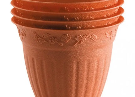Multipack Plastic Plant Pots! Set of 4, 10cm Round - Versatile Flower Pot Set for Indoor and Outdoor Use TK Gruppe® Grosshandel 