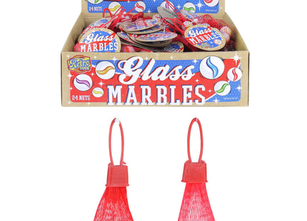 Murmelset Im Netz, 20 Teile, 2 Verschiedene Arten, Traditionelles Glasmurmelspiel Für Kinder TK Gruppe® Grosshandel 