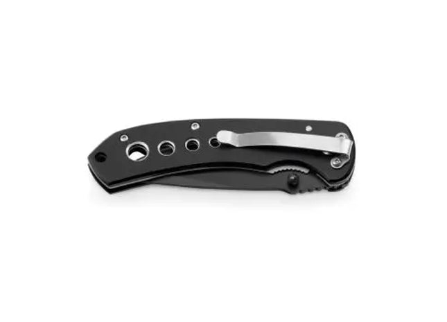 NINJA Robustes Taschenmesser, Edelstahlklinge mit Metallgriff - Schwarz TK Gruppe® Grosshandel 