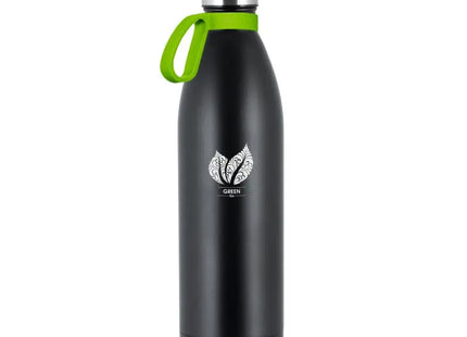 NIZZA XL 750 ml Thermotrinkflasche, Schwarz-Silber TK Gruppe® Grosshandel 