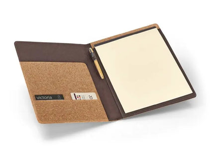 Nachhaltige A4 Kork-Schreibmappe mit Unliniertem Block - Naturfarben TK Gruppe® Grosshandel 