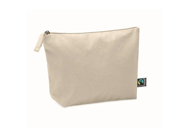 Nachhaltige Fairtrade OSOLE COS Kosmetiktasche - Öko-Beige, Umweltfreundlich TK Gruppe® Grosshandel 