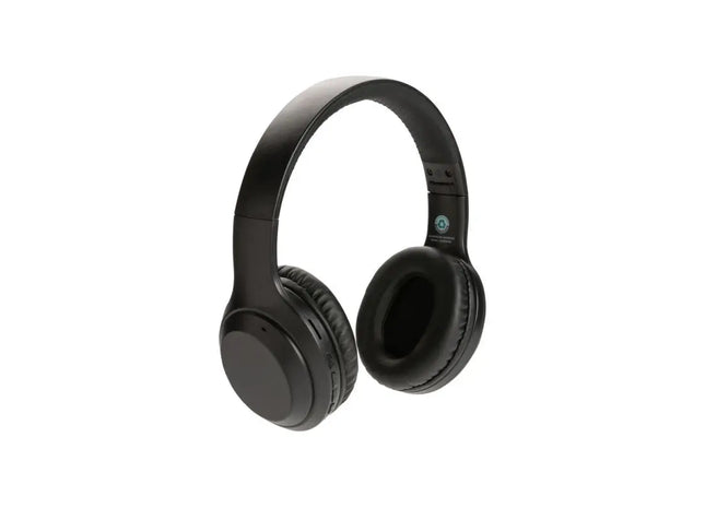 Nachhaltige Kopfhörer - RCS-Standard Recycelter Kunststoff, Schwarz TK Gruppe® Grosshandel 