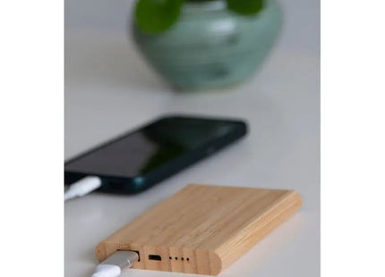 Nachhaltige Powerbank BAMBOO EVOLUTION - Braun, Umweltfreundlicher Tragbarer Akku TK Gruppe® Grosshandel 