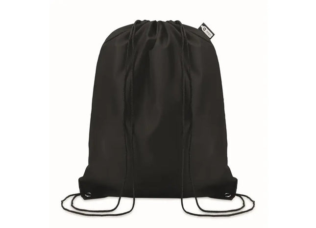 Nachhaltiger 190T RPET SHOOPPET Kordelzugbeutel - Schwarz TK Gruppe® Grosshandel 