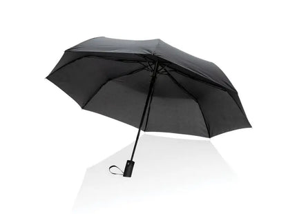 Nachhaltiger 21 Zoll Schwarz Mini-Schirm mit Automatik-Öffnung TK Gruppe® Grosshandel 